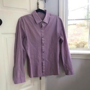 Lululemon Lavender Button Down Shirt Exc Condition